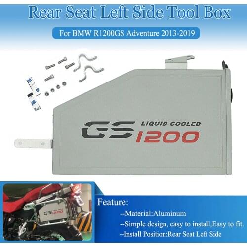 For BMW R1200GS Adventure Left Side Tool Box Left Side Toolbox Bracket Decorative 5 Liters Aluminum Side Case R 1200 GS LC ADV