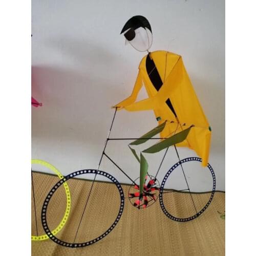 Kites for adults Bicycle kite outdoor toys Bicycle three-dimensional bike kite dynamic cerf-volant kite flying windsock