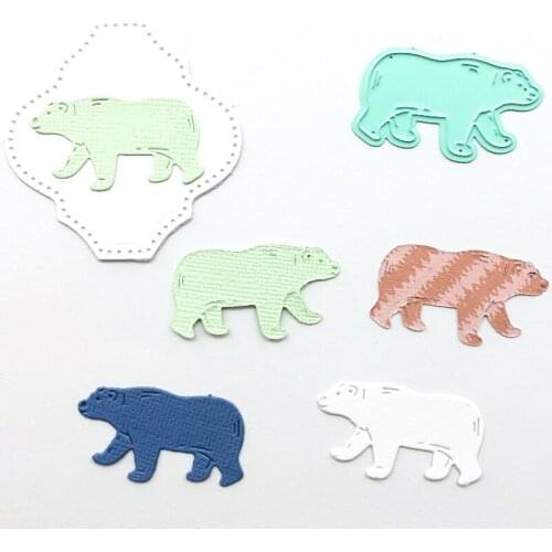 FreeshipSS Creativity Christmas Cardmaking Mint Kit Polar Bear Mold Metal Die Paper Craft 2021 New Arrival Scrapbooking for Dies