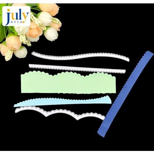 Julyarts Decorative Cards Edges Lace Border Metal Cutting Dies Stencil for DIY Scrapbooking Album Embossing Cards Crafts Die