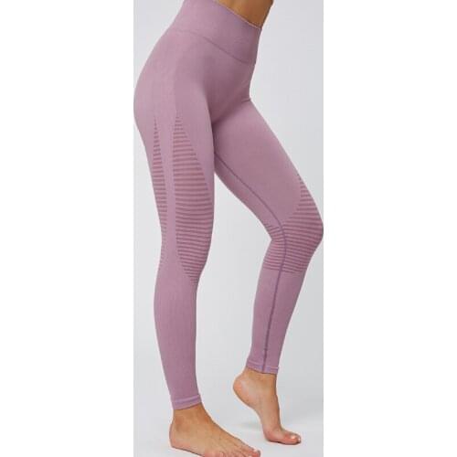 2020 Hot Selling Seamless Knitted Butt Lift Hygroscopic Sweat Wicking Pants Sexy Women Fitness Yoga Leggings
