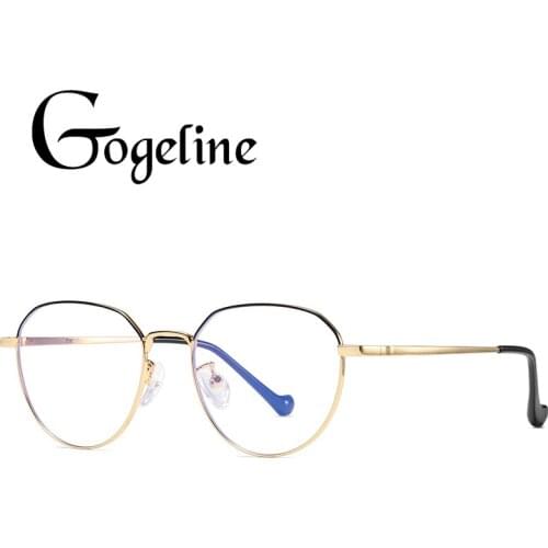 Polygon Anti Blue Light Blocking Glasses Frame Men&Women Computer Games Goggles Eyeglasses Optical Spectacle Metal Frame