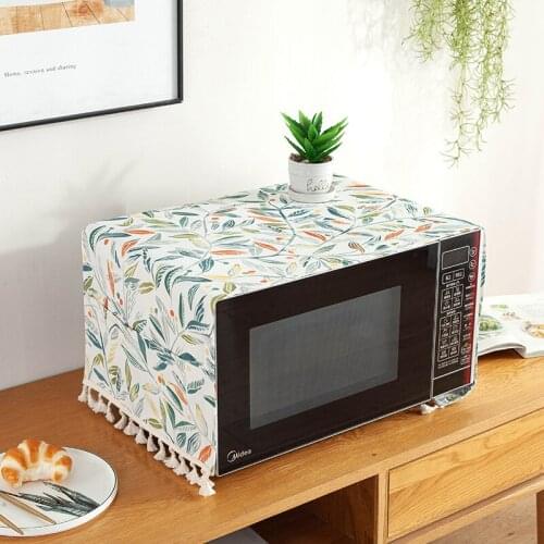 New high quality clor leaf Microwave oven dust cover The oven shield Cloth art Rural style