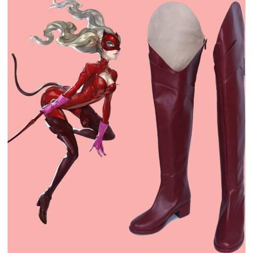 Game Persona 5 Cosplay Shoes Boots Anne Takamaki Panther Cosplay Shoes Halloween Party Cosplay Costumes Daily Leisure Shoes