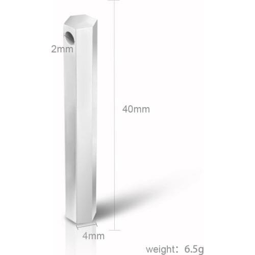 MYLONGINGCHARM 10pcs/lot Blank Hexagon Pendant stainless steel gold rosegold Necklace Pendant 4x40mm-engravable Pendant