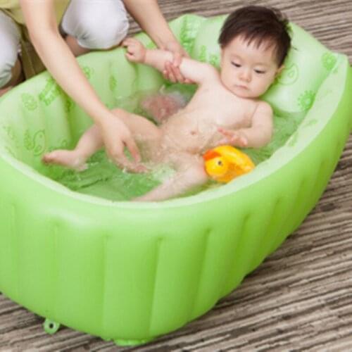 90X45X28cm Portable Inflatable Child Bath Tub Baby Shower Basin Collapsible Cushion Warm Large Size Thickening Send Air Pump