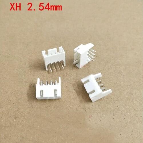 XH 2.54mm 2/3/4/5/6PIN Right Angle Position Curved Pin Socket 1000pcs