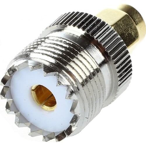 UHF SO-239 F to SMA M Female/Male Straight Coaxial Coupling Adapter Plug