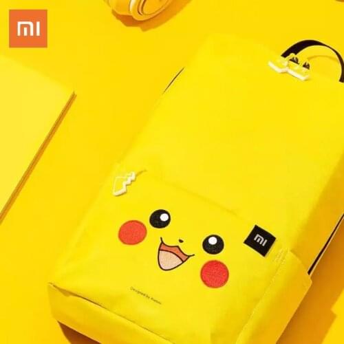 Original Xiaomi Small Backpack 10L Cute Pikachu LightWeight Travel Mini Backpack Outdoor Sports Bagpack For Men And Women Yellow