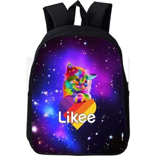 3D Printed School Bags for Teenage Girls LIKEE Backpack Women Russia Likee Schoolbag Softback Bookbag Single Zipper 12/16 Inch