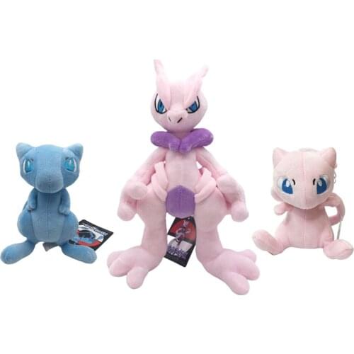 Cute Mew Mewtwo Plush Toy Anime Soft Peluche Stuffed doll Cartoon Figure Holiday birthday gifts for children