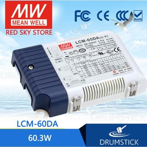 Steady MEAN WELL LCM-60DA 90V 500mA meanwell LCM-60DA 90V 60.3W Multiple-Stage Output Current LED Power Supply