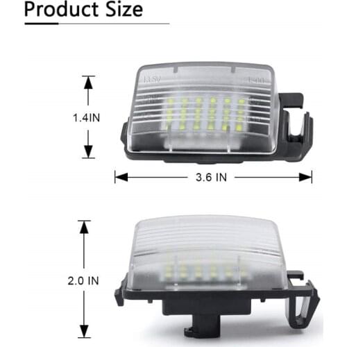 LED License Plate Light Lamp For Nissan 350z 370z GT-R Cube Leaf Sentra Versa 5D/4D Infiniti Q60 G35 G37 G25, Powered led light