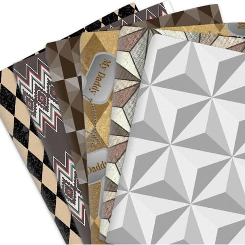 Triangle Geometric Rhombus 50*145cm 100% Pure/Polyester Cotton/Stretch Knit Patchwork Sew Fabrics Quilt Needlework DIY Cloth