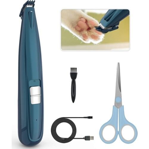 Dog Cat Hair Trimmer Pet Grooming Kit USB Rechargeable Pets Clippers Machine Trimmer Foot Hair Scissor Nail Grinding Hair