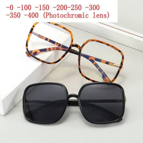 0 -0.50 -0.75 -175 black frame Photochromic Sunglasses Chameleon Lens Myopia Glasses Women Student Short-sighted Eyeglasses NX