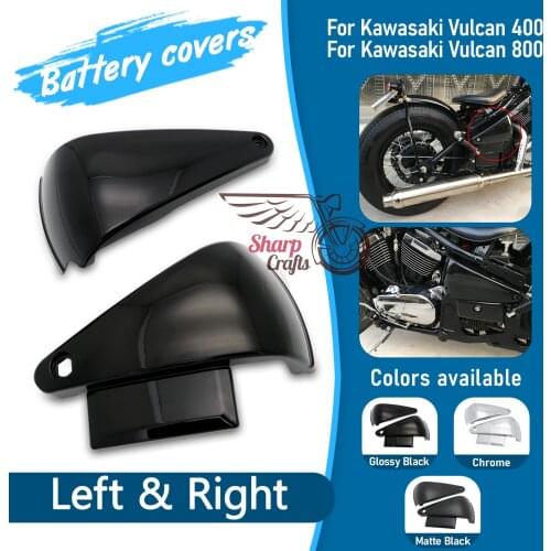 Motorcycle Accessories ABS Plastic Battery Side Covers Frame Guard Fairing For Kawasaki Vulcan 400 800 VN400 VN800A B E Classic