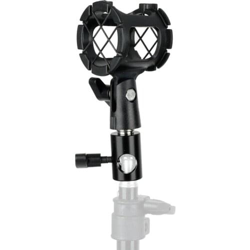 DSLR Microphone Holder Bracket & Light Pole Connector Rig Mount Aluminum