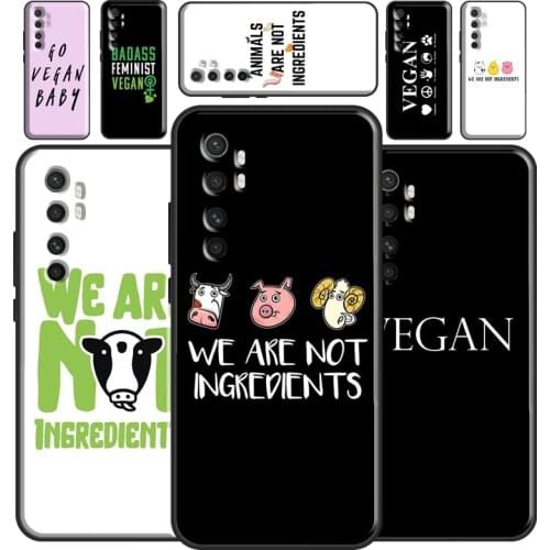 Vegan We Are Not Ingredients Case For Xiaomi Mi 11 Lite Ultra 9 10 9T 10T Pro A3 POCO F3 F1 F2 M3 X3 Pro Bumper Cover