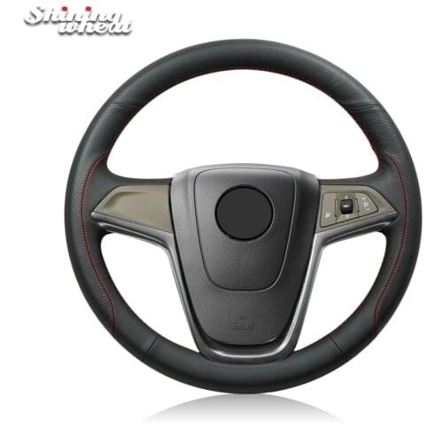BANNIS Black Genuine Leather Car Steering Wheel Cover for Buick Excelle XT GT Encore Opel Mokka
