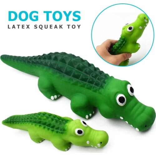 Animal Shaped Dog Toys Natural Latex Crocodile Bite Resistant Vent Pet Sound Toy Relieve Boredom Personalized Dogs Accessories