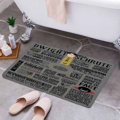 Dwight Schrutes Wise Words 3D Print Doormats Rectangle Non-Slip DoorMat Bedroom Kitchen Entrance Print Door rugs Dropshipping