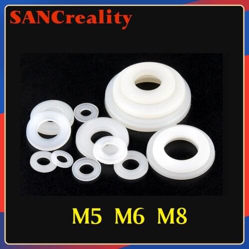 M2 M2.5 M3 M4 M5 M6 M8 M10 M12 M14 M16 M18 M20 White Nylon Plastic Flat Washer Plane Spacer Insulation Seals Gasket Ring