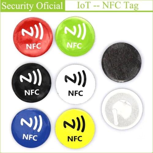 IoT Devices NFC Tags Stickers 6pcs/lot Colorful NFC213 Anti Metal RFID Adhesive Label Sticker Universal Tag for all NFC Phones