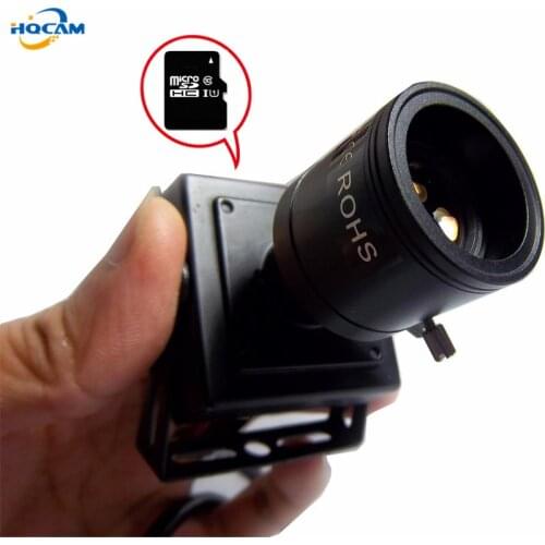 HQCAM 5MP 3MP 2MP audio SD TF Card Mini IP Camera Home Security Coor CCTV 9-22mm manual zoom lens Square miniature camhi app
