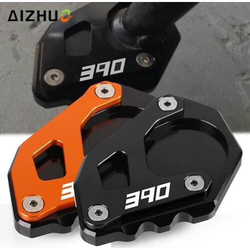 Motorcycle CNC ADVENTURE Adv Foot Side Stand Extension Pad Support Plate Enlarge Stand Kickstand FOR 390 ADV Adventure 2019-2021