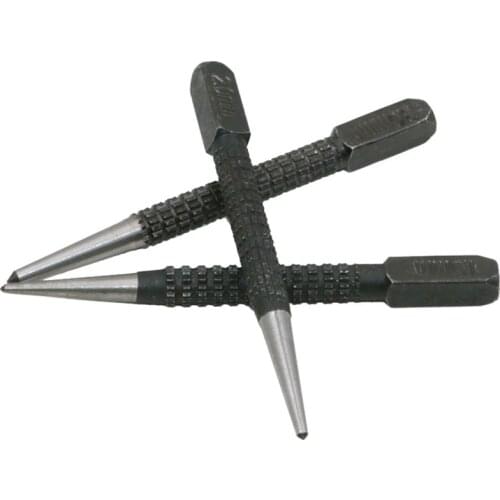 3Pcs Non Slip Center Punch Set Alloy Steel 3/32" Metal Wood DIY Marking Marker for Proofing Hole 10cm Length Drilling Supplies