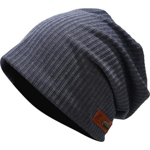 2021 cotton solid color Thicken knitted hat winter warm hat Skullies cap beanie hat for Men and Women 19