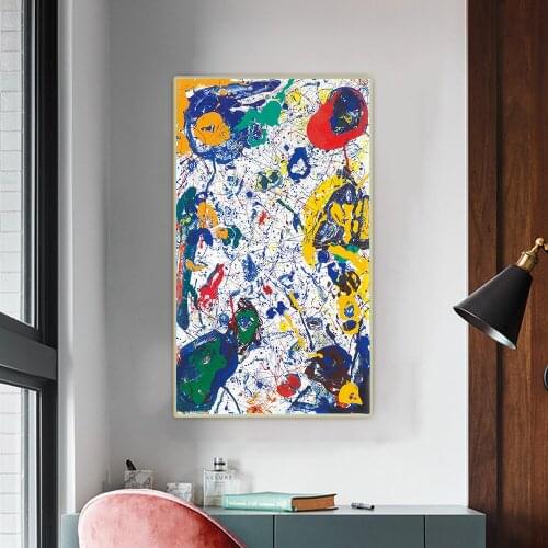 Sam Francis《Meteorite》Abstract Canvas Art Oil Painting Artwork Poster Picture Wall Hanging Decor Home Living Room Decoration
