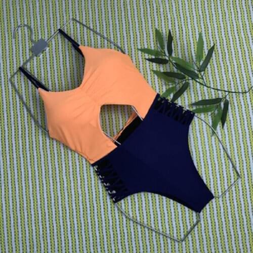 Sexy Women One Piece Swimwear 2018 Hollow Out Swimming Swimsuit Brazilian Bandage Bikinis Female Bathing Suit Monokini 3 Colors