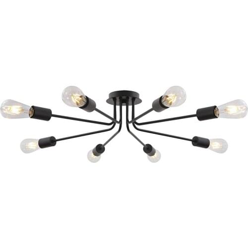 Modern Simple Black Metal Kitchen Pendant Light Fixture Stylish Linear Suspended Lamps For Bedroom Living Room