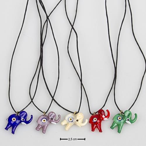 Elephant Figured Glass necklace