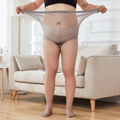 5 D Ultra-thin Large Size Pantyhose Women Plus Size Tights Solid Color Breathable Sexy Super Elastic Big Nylon Pantyhose Female