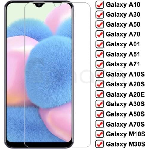 9H Protective Glass For Samsung Galaxy A10 A30 A50 A70 A01 A51 A71 Screen Protector A20E A20S A40S M10S M30S Tempered Glass Film