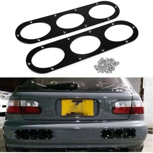 2 Pcs Universal Aluminium Alloy Rear Bumper Race Air Diversion Diffuser Panel Car Styling