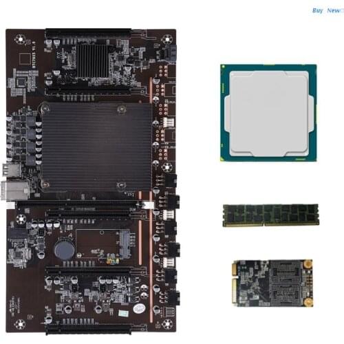 20CE Mining BTC 5PCI-E Desktop Motherboard w/E5-2620 CPU RECC 8G DDR3 Memory 120G SSD