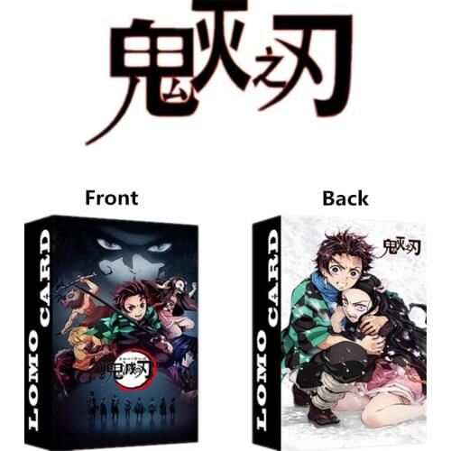 30 Sheets/Set Demon Slayer Kimetsu no Yaiba LOMO Card Mini Postcard Kamado Tanjirou Greeting Cards Message Card
