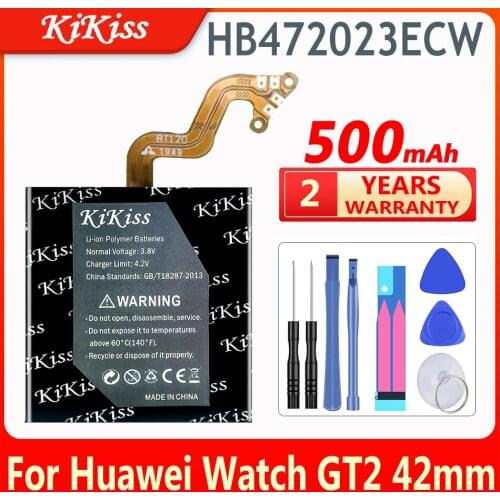 KiKiss 500mAh Battery for Huawei Watch GT2 GT 2 42mm Rechargeable Battery