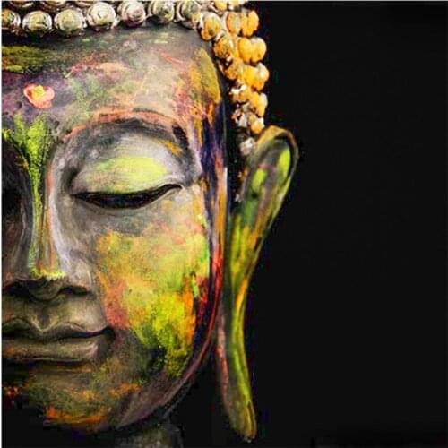 Buddha Head Diamond Painting Round Full Drill Nouveaute DIY Mosaic Embroidery 5D Cross Stitch Religion Portrait Pattern