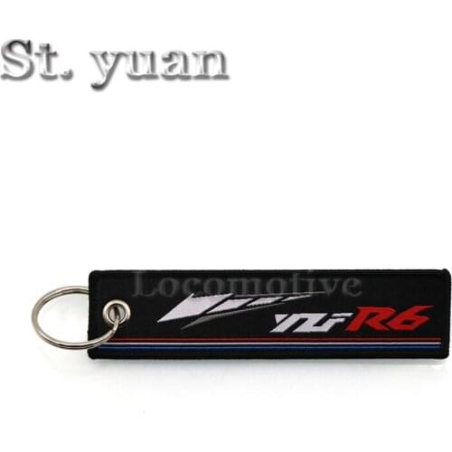For Yamaha Motorcycle Key YZFR6 YZF125 YZF RM YZF R3 YZF R25 YZF15 YZF R1 Embroidered Keychain Key Ring