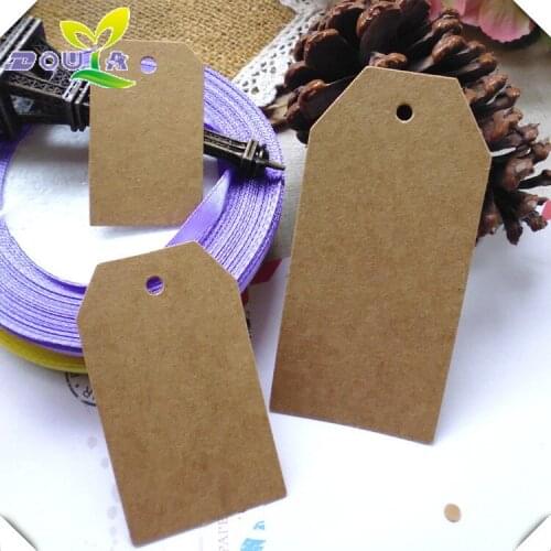 4.5X9.5Cm Trapezoid Blank Kraft Paper Hanging Card Baking Diy Hanging Brand Label Marking Card