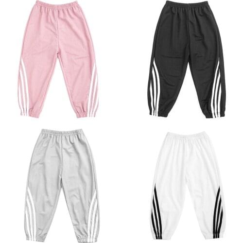 Kids Girls Boys Unisex Summer Comfortable Pure Color Pants Stripes Print Bloomers Harem Pants Casual Loose Pants Daily Wear Pant