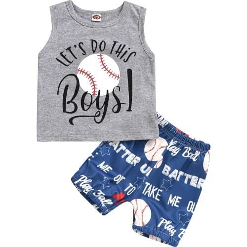 0-3Y Newborn Infant Baby Boys Clothes Sets Letter Print Romper/Vest Tops+Shorts/Pants Hats Outfits