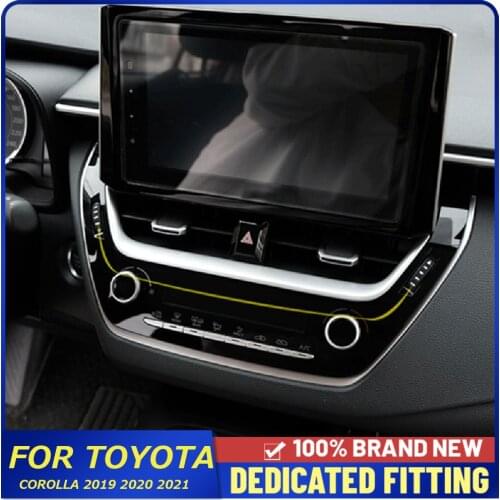 For Toyota Corolla 2019 2020 2021 Car Dashboard Air Conditional Navigation Cover Trim Strips Interior Auto Parts