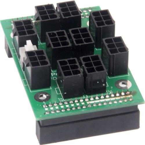 Dual Power Supply Breakout Adapter Board for IBM X3650 Ethereum Mining Breakout Board Power Board 2 x PSU 10 x 6Pin