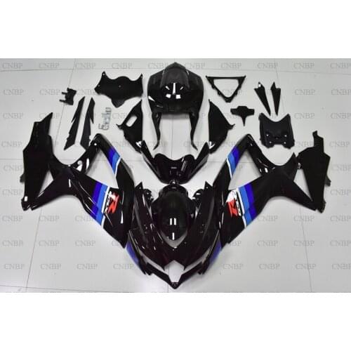 GSXR600 2008 - 2010 K8 Fairing GSX R 600 2008 Fairings GSXR 600 09 10 glossy Black Blue Fairing